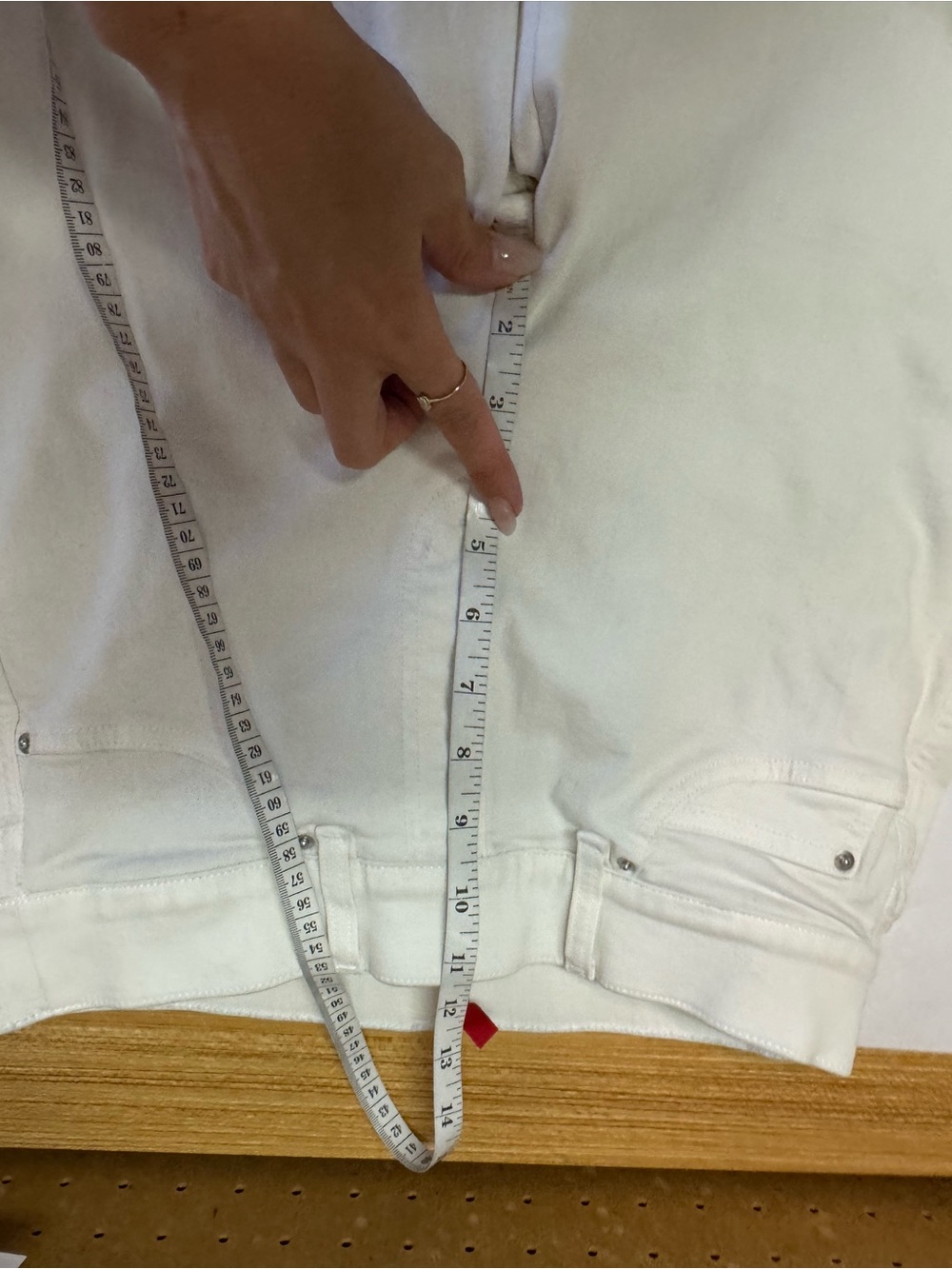 SPANX White Pull-On Wide Leg Denim Pants Size Medium - Picture 10 of 10